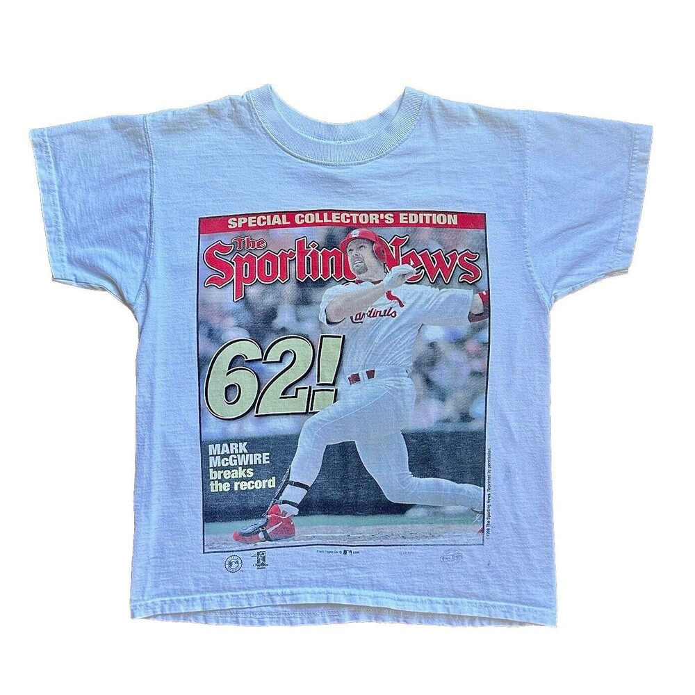 Vintage 90’s St. Louis Cardinals Mark McGwire 62nd Homerun Record Youth T Shirt